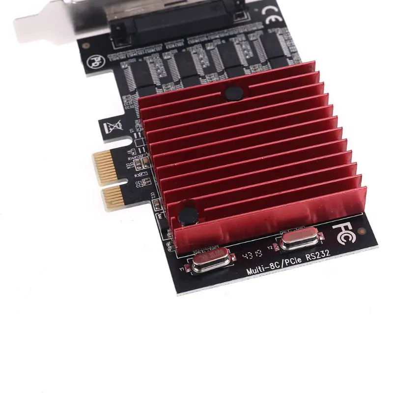 8-портовый преобразователь H7JA с PCIE на DB9 RS232 контроллер последовательной