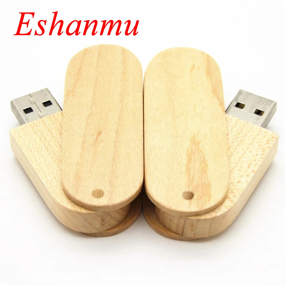 Деревянный поворотный USB флеш-накопитель Флешка 8 ГБ 16 32 64 Гб маленький флешка