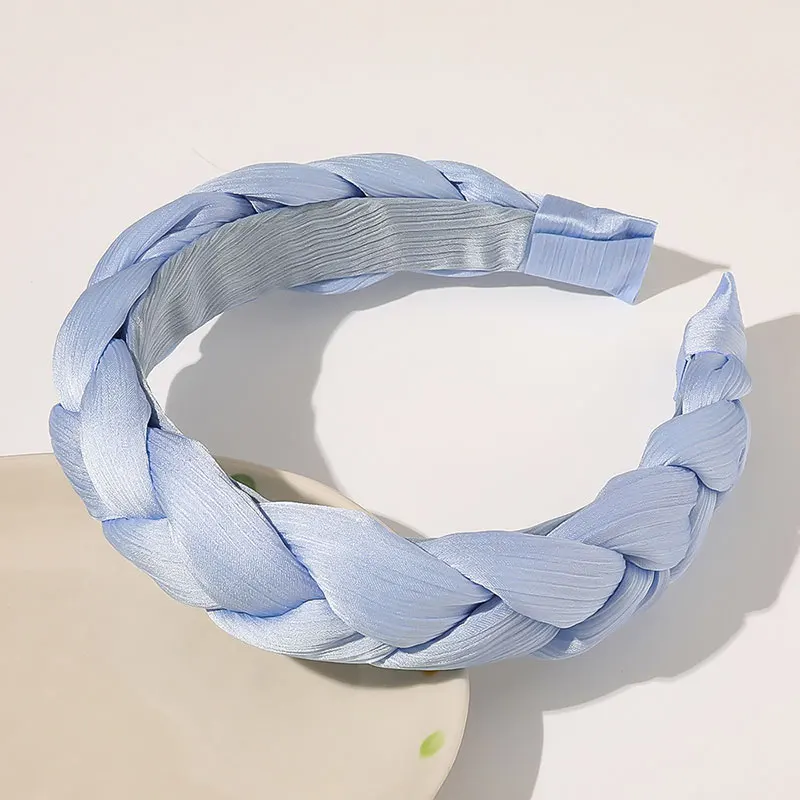 

Twist Braid Headbands Vintage Solid Color Wide Brimmed Headband Knotted Candy Color Simplicity Head Hoop French Hair Accessories