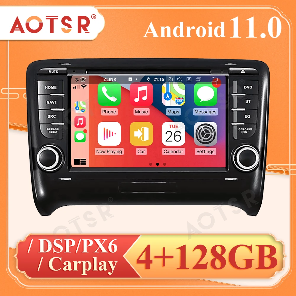 

Android 11.0 PX6 8Core GPS Navigation Radio Car DVD Player For AUDI TT 2006-2012 Auto Audio Stereo Recorder