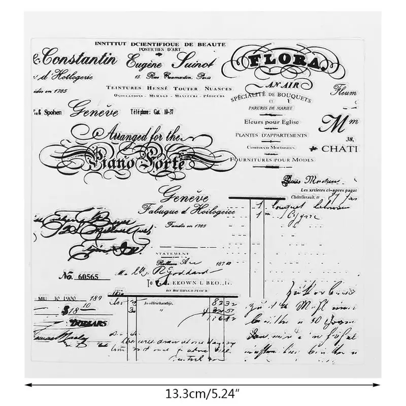 85WC ПВХ прозрачный штамп печать красивый шрифт милые узоры Сделай Сам Скрапбукинг