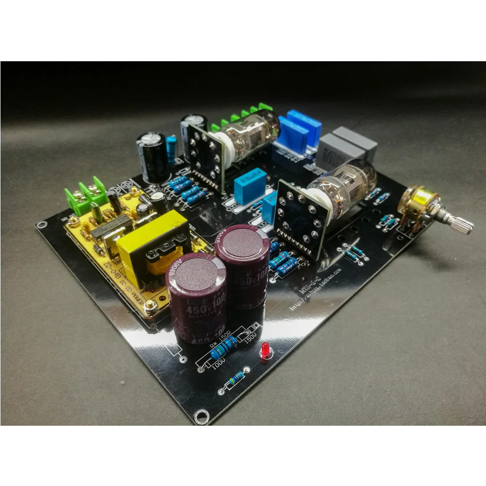 DC (DC12V) автомобиль и дом 6N4 (12AX7) подковы предусилитель для желчи электронный