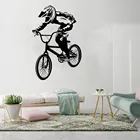 Наклейка на стену для маленьких велосипедов, байкеров, мальчиков, Виниловая наклейка на стену для домашнего декора, Виниловая наклейка на стену, декоративная наклейка, настенный постер WL1507