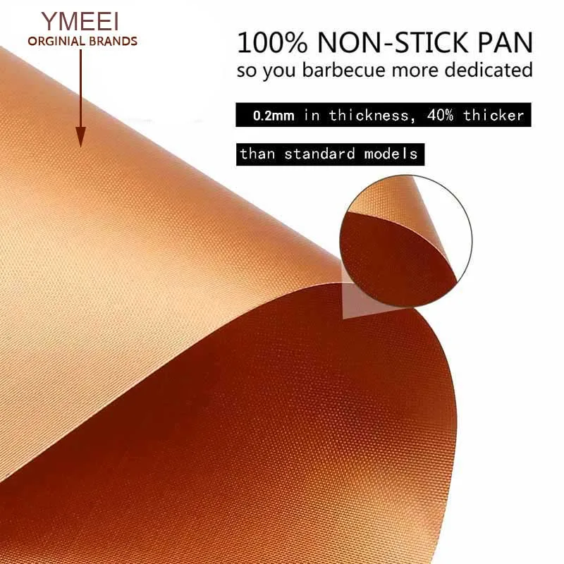 YOMEEI 3 шт. Золотой многоразовый коврик для барбекю фотоковрик термостойкий