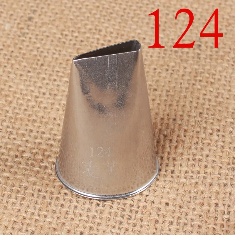 

124# Rose Cream Decorating Mouth 304 Stainless Steel One-Piece Stretch Baking Tool Medium