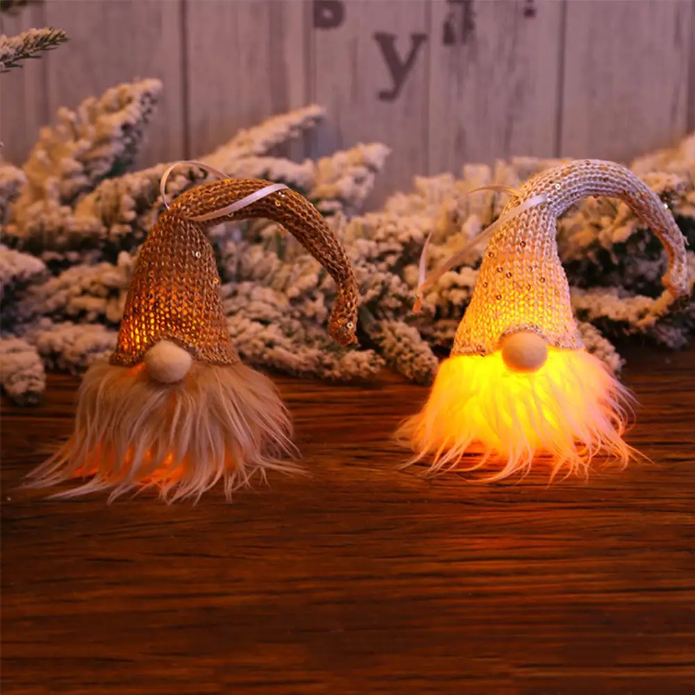 Уникальные рождественские огни лесной эльф Рождественская елка украшение