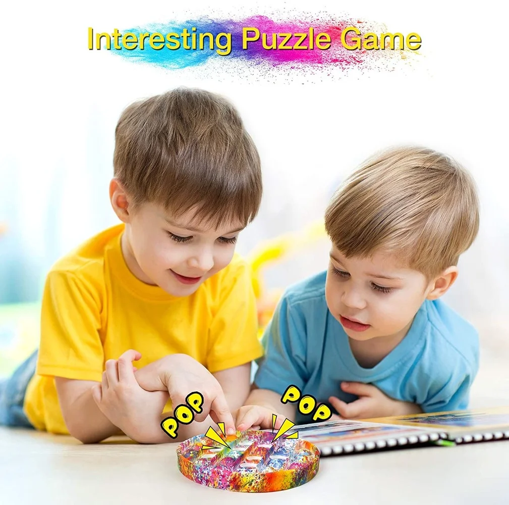 

Push Bubble Pop Fidget Toy, Oil Painting Bubble Sensory Fidget Toys for Autism Special Needs Stress Anxiety Relief