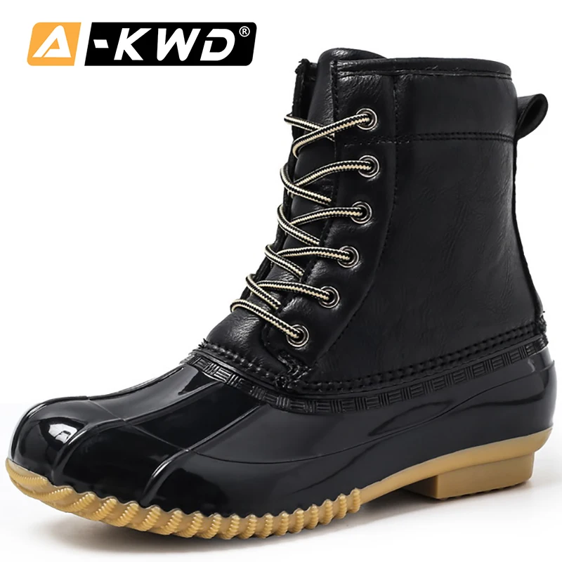 

Fashion Duck Hunting Shoes England Men Winter Boots High Top Man Boots Shoes Small Size Men Leather botas mujer invierno 2019