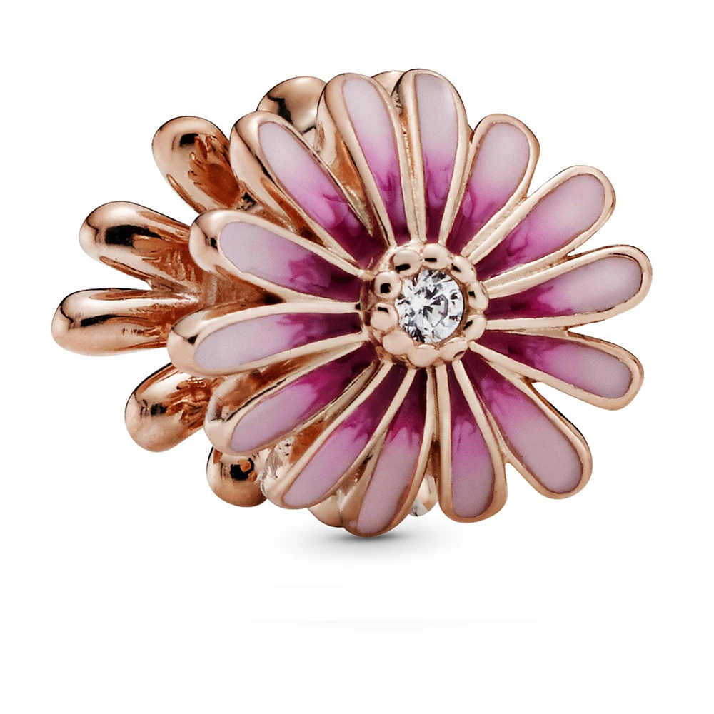

2020 Spring 925 Silver Rose New Gold Daisy Romantic Bracelet Bangle Bella Original Ladies Jewelry Gift