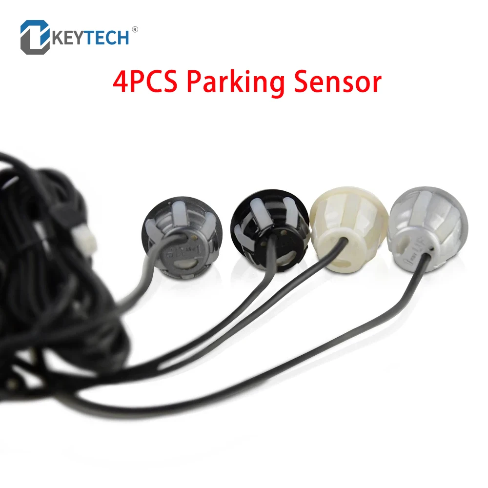 

OkeyTech 4PCS Buzzer 22mm Car Paking Sensors No Drill Hole Saw Parking Sensor Kit Reverse Radar Sound Alert Indicator System