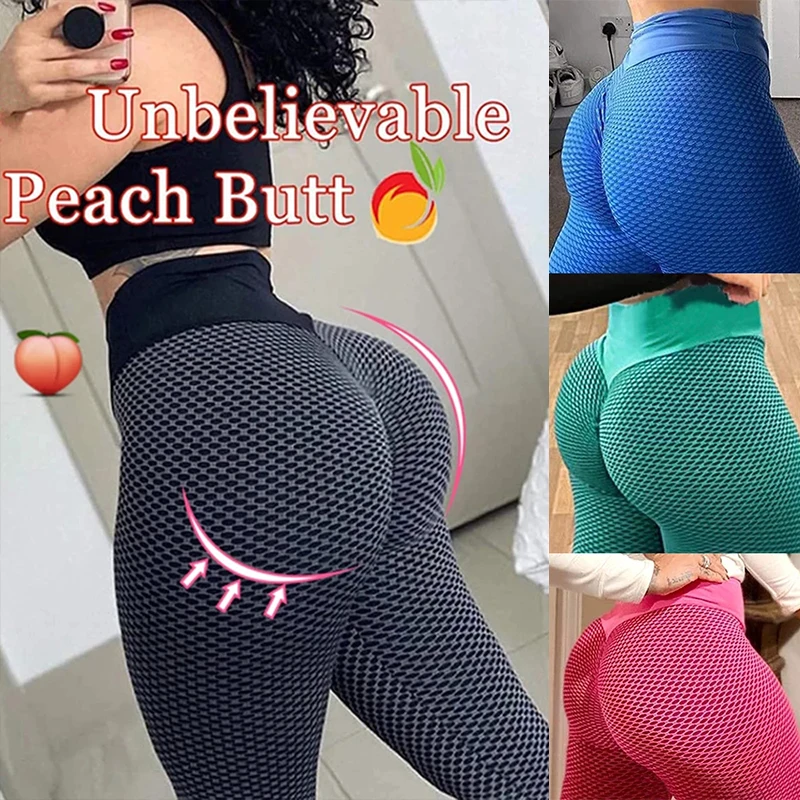 

High Waist Leggings Woman Fitness Yoga Pants Sexy Push Up Gym Sports Leggins Slim Stretch Ruched Anti-Cellulite Running Tights