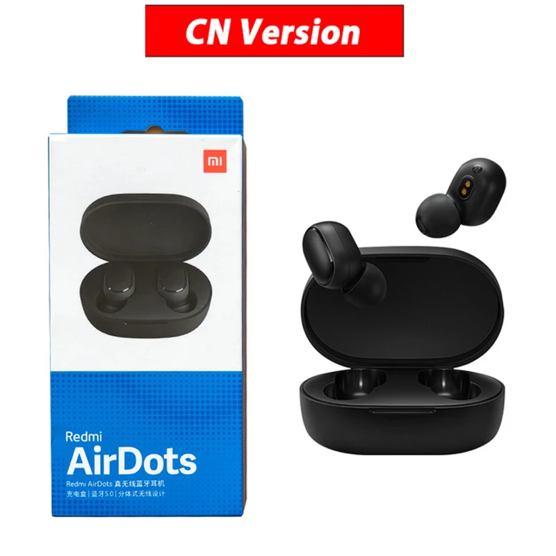 Global Version Xiaomi airdots Redmi Airdots TWS беспроводные наушники Голосовое управление Bluetooth 5,0 шумоподавление управление - Цвет: Global Version