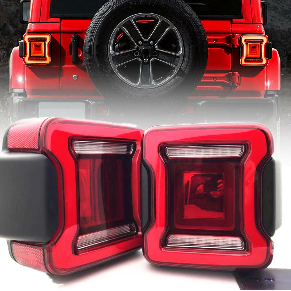 2 шт. Новый светодиодный задний фонарь для Jeep Wrangler JL 2018 2019 дымчато-красного цвета