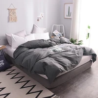 luxury five star hotel pure color cotton bedding set flatfitted sheet sets bed linen satin duvet cover twin full queen king