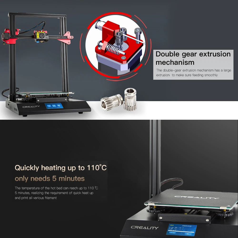 CREALITY 3D CR-10S Pro автоматический нивелир 3d принтер DIY комплект для самостоятельной сборки 300*300*400 мм большой размер печати полный сенсорный ЖК-экран