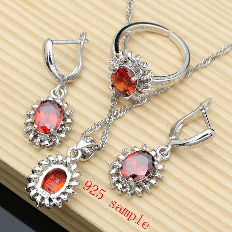 2020 925 серебряные Свадебные Ювелирные наборы для женщин драгоценных камней