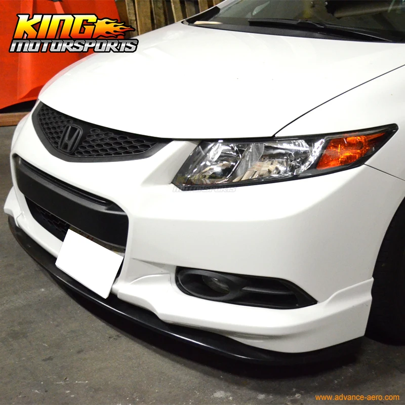 Подходит для 2012 2013 Honda Civic 9Th Gen 2Dr Door Coupe H Style переднего бампера губ PU|front bumper lip|bumper