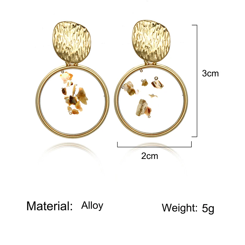 Новинка 2020 модные корейские серьги в виде ракушек с геометрическим узором для