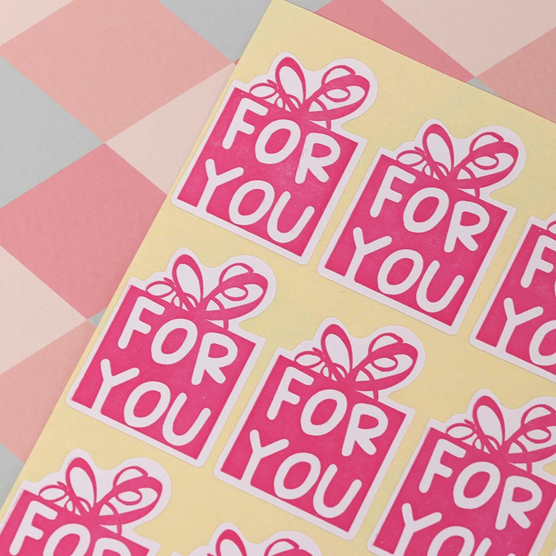 

180pcs/lot Pink Color For You Stickers DIY Hand Made For Gift Sealing Sticker