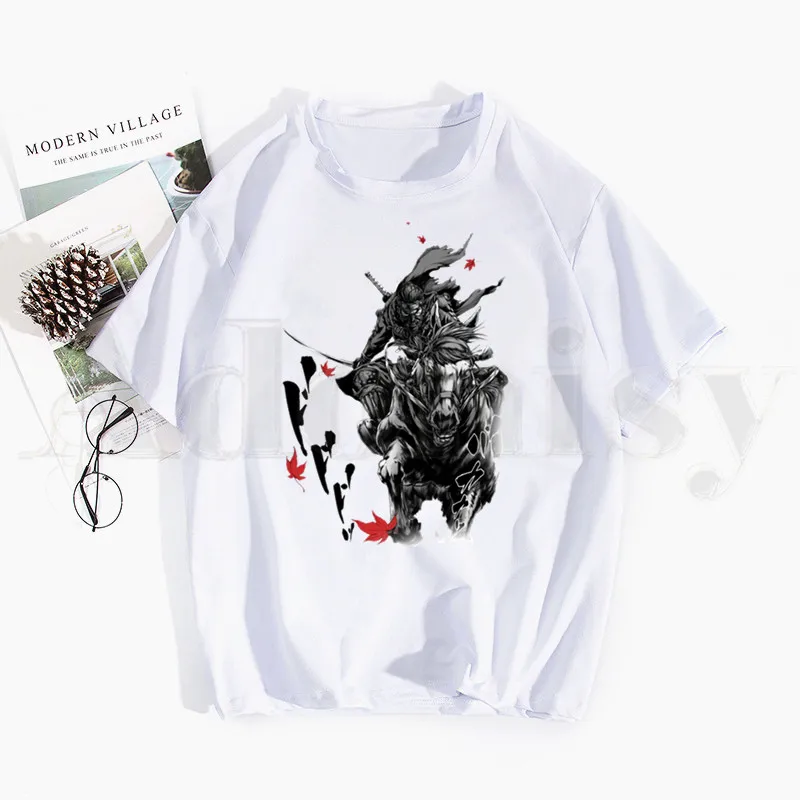 

Ghost of Tsushima Japanese Jin Sakai Samurai T Shirts Tops Tees Men Women Short Sleeve Casual T Shirt Streetwear Funny
