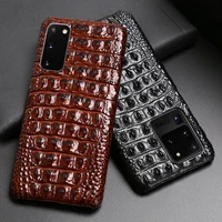 Leather Phone Case For Samsung S20 Ultra S10 S10e S9 S8 S7 Note 8 9 10 20 Plus A20 A30 A50 A70 A51 A71 A8 Crocodile Back Texture