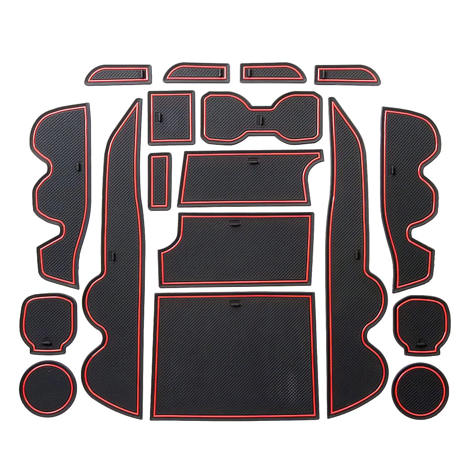 

Waterproof Door Slot Mat Set Car Door Cup Slot Protecting Pad Anti-slip Car Gate Slot Pads Set for Toyota for Tacoma 2016-2021