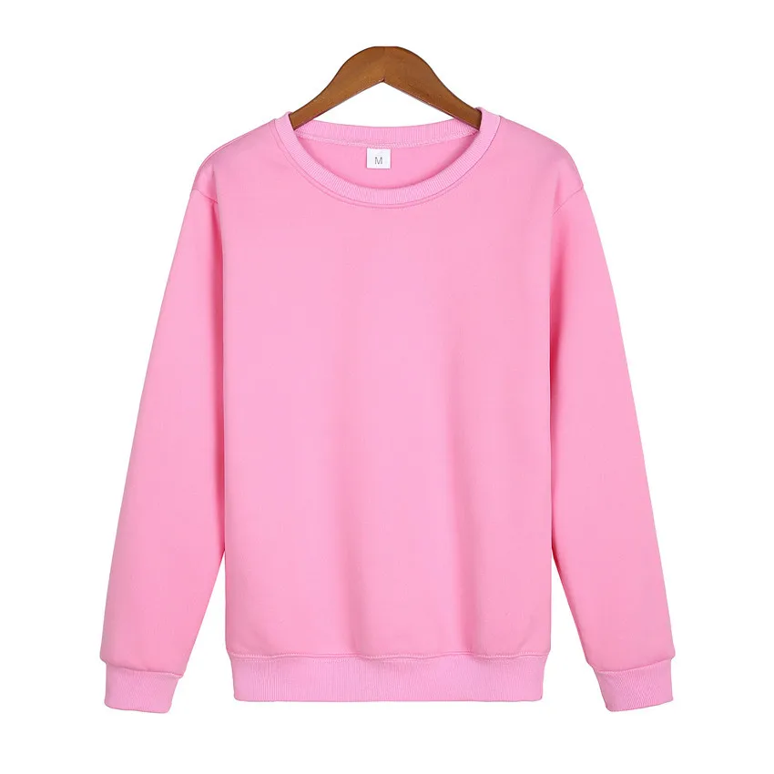 Однотонная толстовка мужская с круглым вырезом Осенняя Толстовка Повседневная