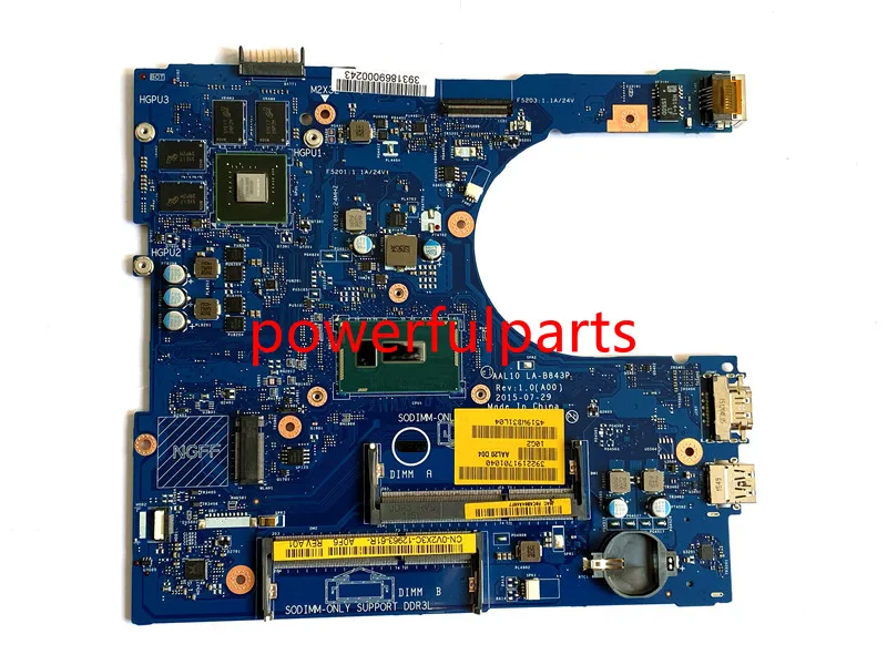 

100% рабочая для DELL 5458 5758 5558 материнская плата с i7-5500U процессор V2X3C 0V2X3C AAL10 LA-B843P тестирование Хорошее