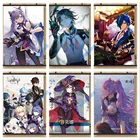 Полноразмернаякруглая алмазная живопись Genshin Impact, аниме 5d мозаика, Рождество, алмазная вышивка сделай сам, домашний декор, мультяшная игра