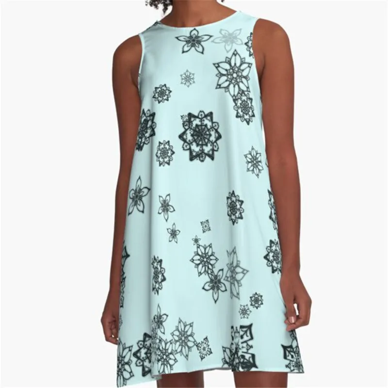 

Fashion Women summer dresses green bodhi Light Printed A-Line Boho Dress for women harajuku Sexy ladies mini short beach dress