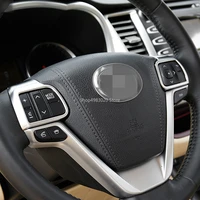 car steering wheel button decorative cover sequin car styling accessories interior decoration for toyota highlander 2015 2019