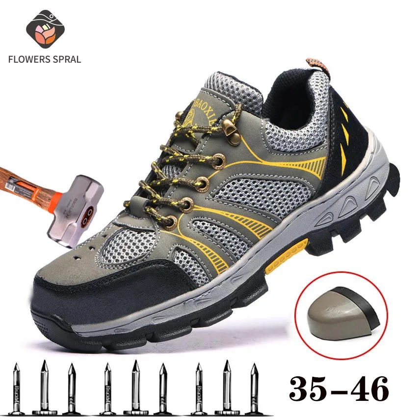 Summer Men's Shoes Ladle Protective Work Safety Boots Lightweight Breathable Wear-Resistant Anti-Smashing Tennis | Обувь