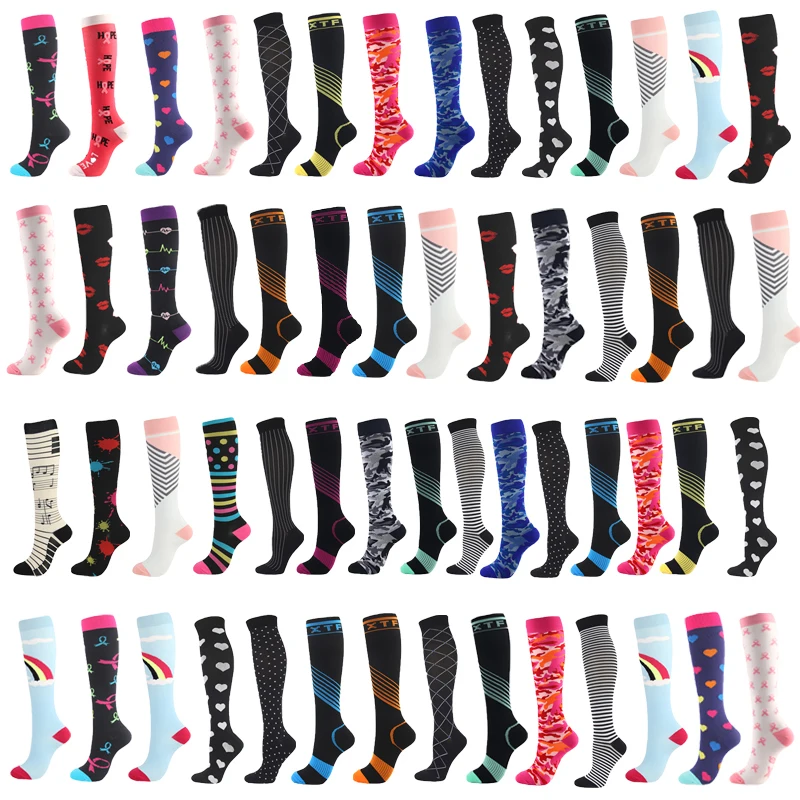 

Unisex Compression Stockings Cycling Socks Suitable For Puffiness Diabetes Varicose Veins Marathon Running Socks