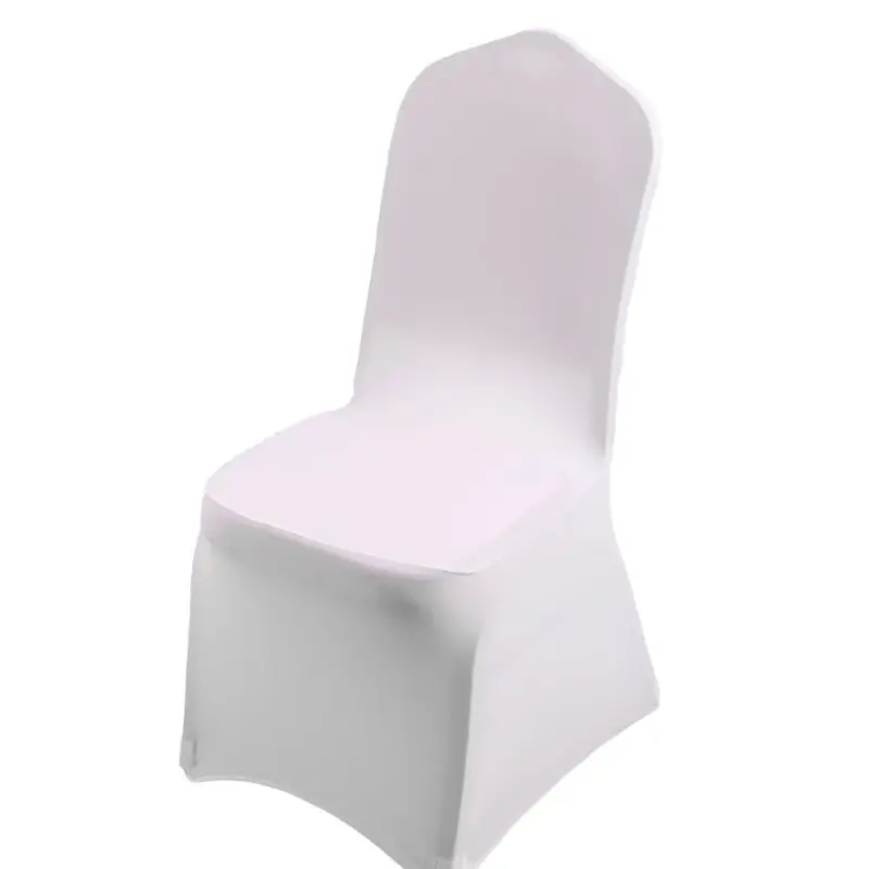 

White Wedding Chair Cover 100% Polyester Elastic dinner table and chairs Covers Outdoor Garden Chairs and Terrace spandex Cover