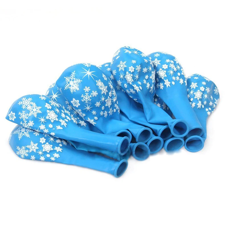 

12Pcs/Set Sky-Blue Snow Oval Latex Party Balloon Festival Balloon Decoration Hotel Decor Accessories Birthday Decoration TW211