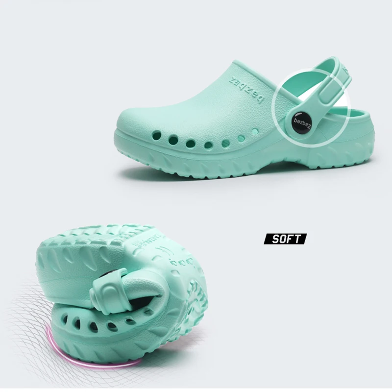 

Soft Medical Work Clogs Doctor Shoes Classic Clog Slip-On Iconic Lightweight Professional Hospital Nurse Working Shoes Slippers
