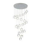 Современный светодиодный Хрустальные стеклянные шаровые подвесные светильники несколько лестничные светильники бар Подвесная лампа для отеля вилла, квартира