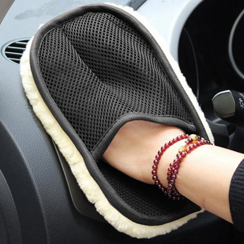 

Car Styling Automotive Cleaning Car Brush Cleaner Soft Wool Car Washing Gloves Cleaning Brush Washer Care