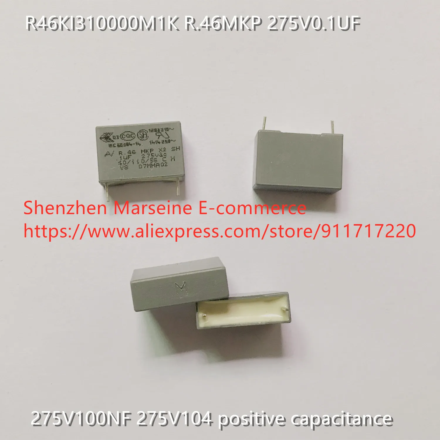 

Original new 100% R46KI310000M1K R.46MKP 275V0.1UF 275V100NF 275V104 positive capacitance (Inductor)