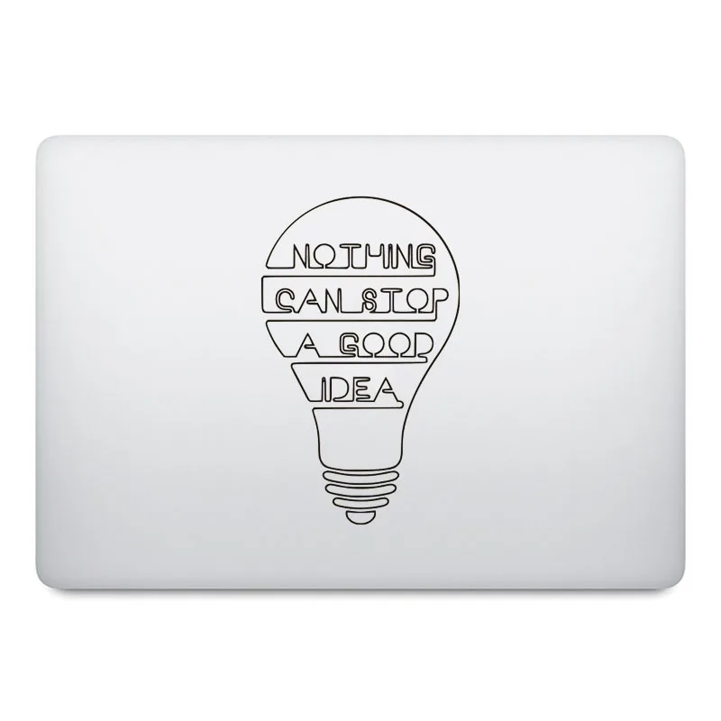 idea Bulb Quote Laptop Sticker for Macbook Pro 16&quot Air Retina 11 12 13 15 Inch Mac Book Skin Accesorios Ideapad Notebook Decal |