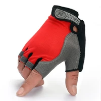 outdoor sport motor cycling half finger gloves for car atv bicycle motorcycle driver hand protect rubber pad red blue black