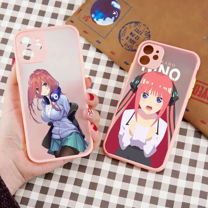 

The Quintessential Quintuplets anime Phone Case matte transparent For iphone 7 8 11 12 13 plus mini x xs xr pro max cover