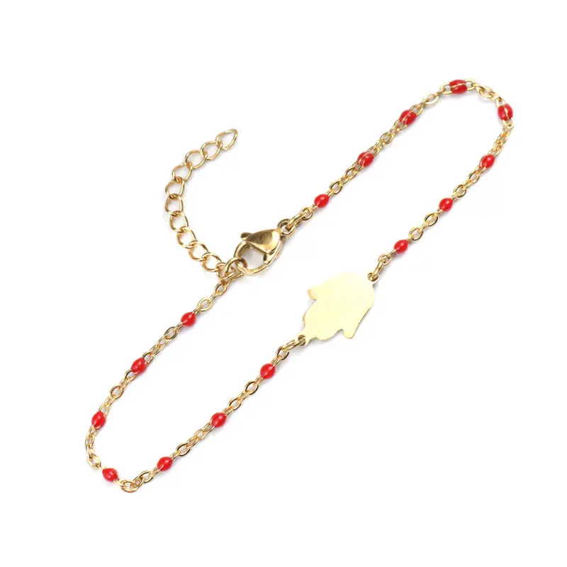 Трендовая звеньевая кабельная цепь ладонь новые женские браслеты из нержавеющей