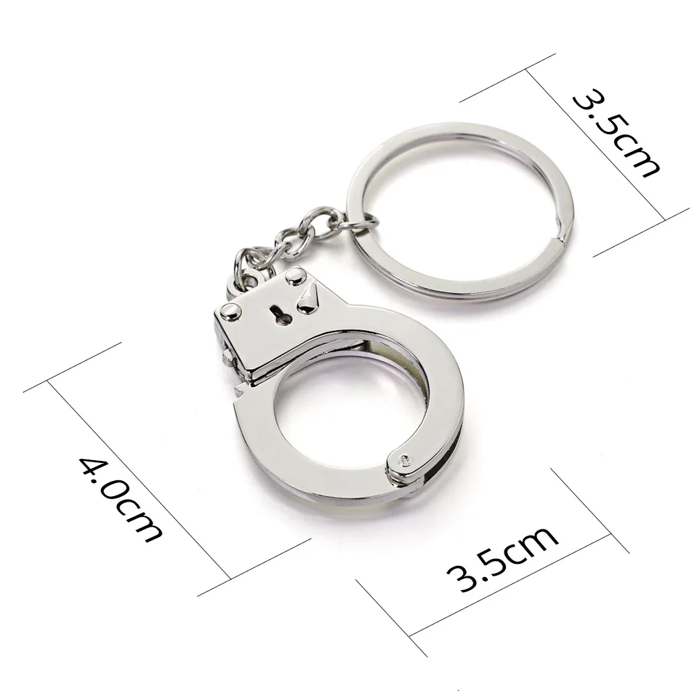 Миниатюрная модель наручников на брелке для ключей, металлический творческий симуляционная модель для автомобильного брелка, держатель кольца подарков DK363 on.