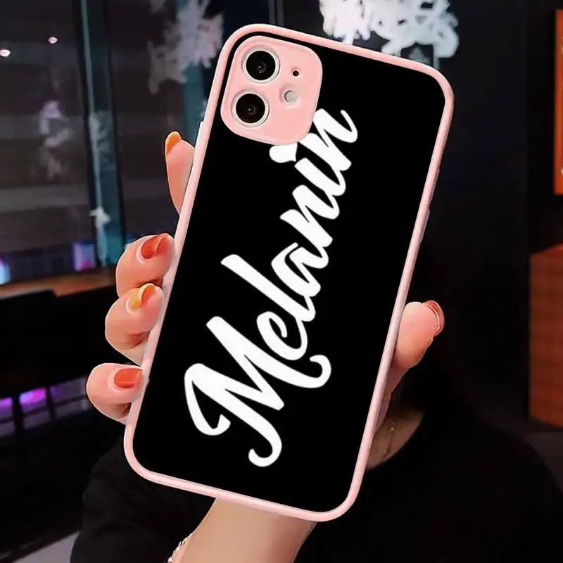 

bunz Melanin Poppin Aba Phone Cases Matte transparent For Pink iPhone 12 Mini 11 Pro XR XS Max 7 8 Plus X Back Cover