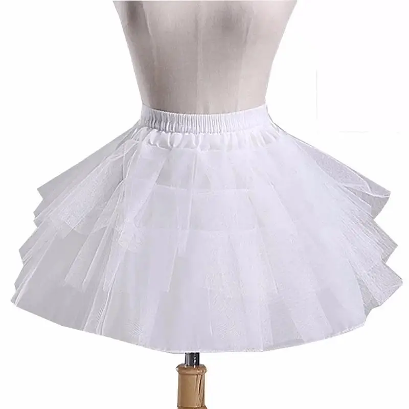 

White Child Kid Petticoat Wedding Accessories Short Crinoline Petticoat Bridal Lady Girls Underskirt