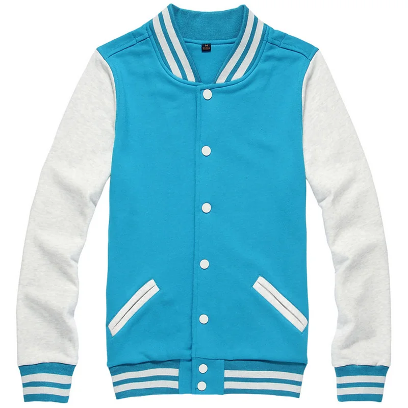 Мужская бейсбольная куртка серая Повседневная приталенная спортивная бомбер