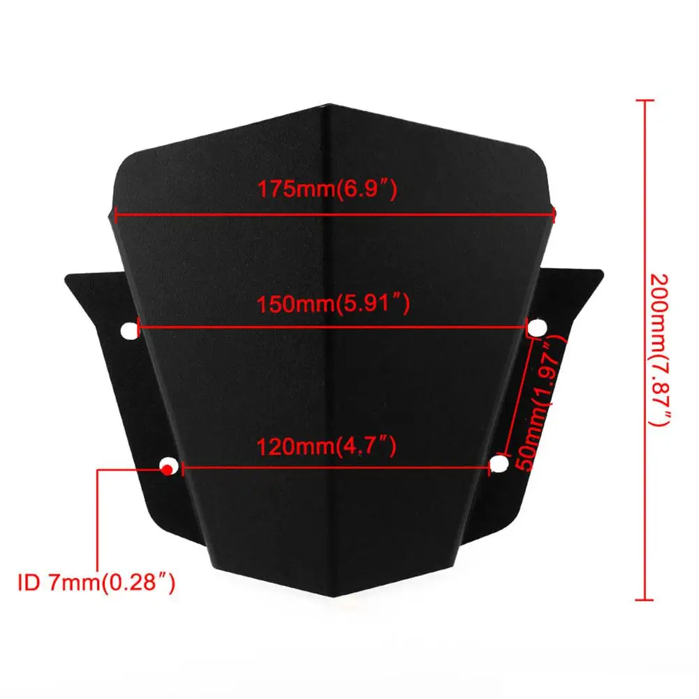 

Aluminum Alloy Windshield for Yamaha FZ 09 FZ09 2014-2016 Motorcycle Windscreen Conveninently and Simple Installation