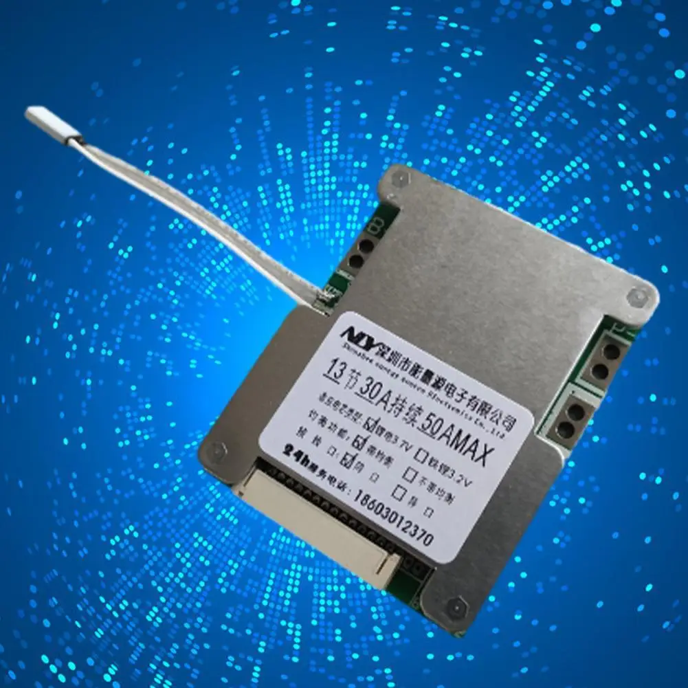 Блок литий-ионных батарей 13S 48 в 40 А 18650 защитная плата BMS PCB эквалайзер прочная