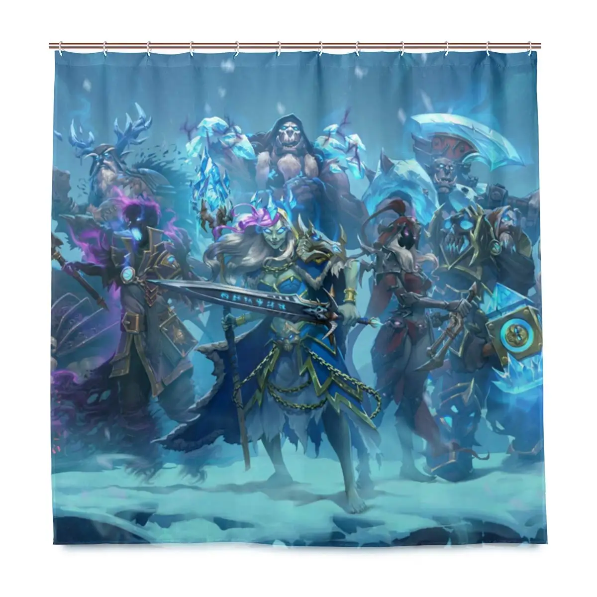 

Hero Polyester Waterproof Fabric Shower Curtains